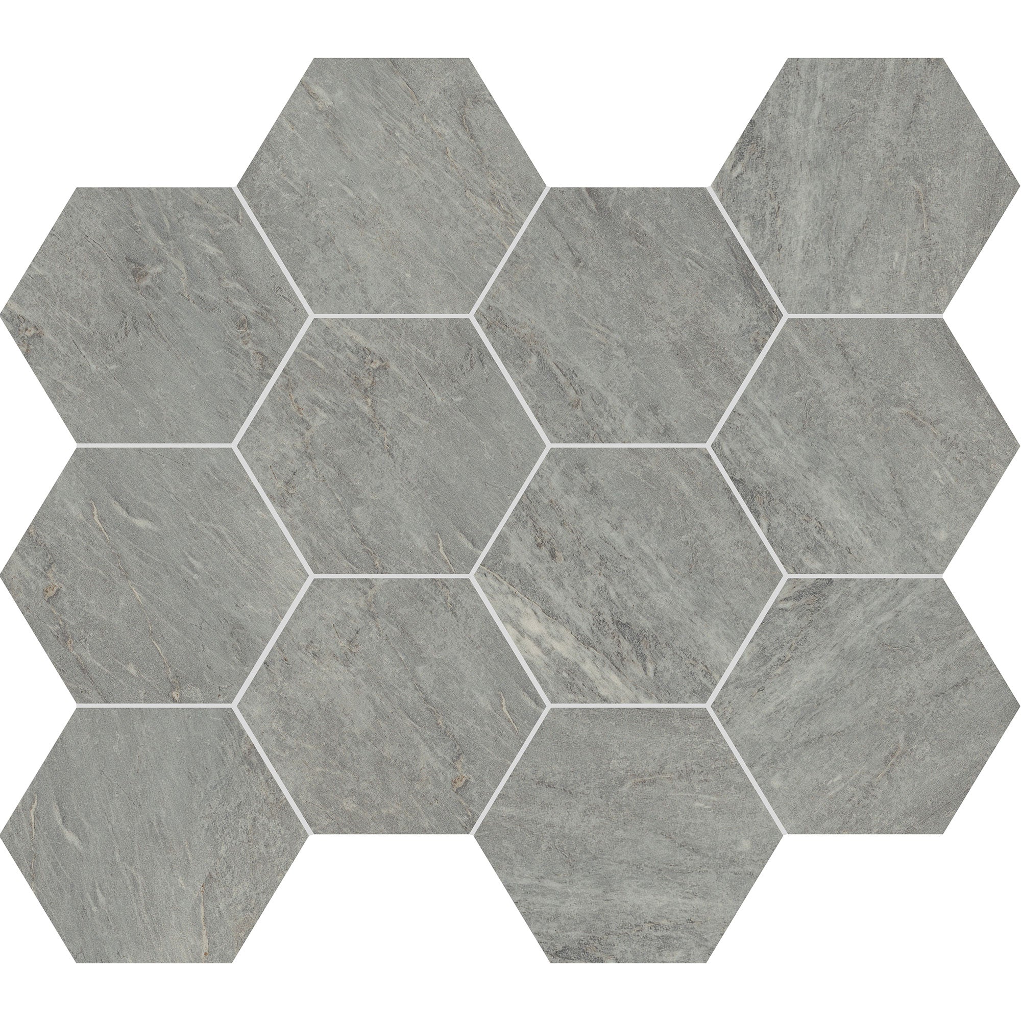 Unicom Starker Marmorea Bardiglio Hexagon Mosaic 30 x 34cm