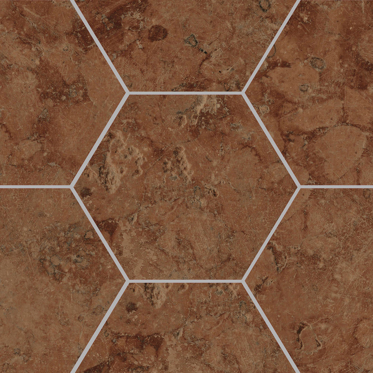 Unicom Starker Marmorea Rosso Verona Hexagon (detail)