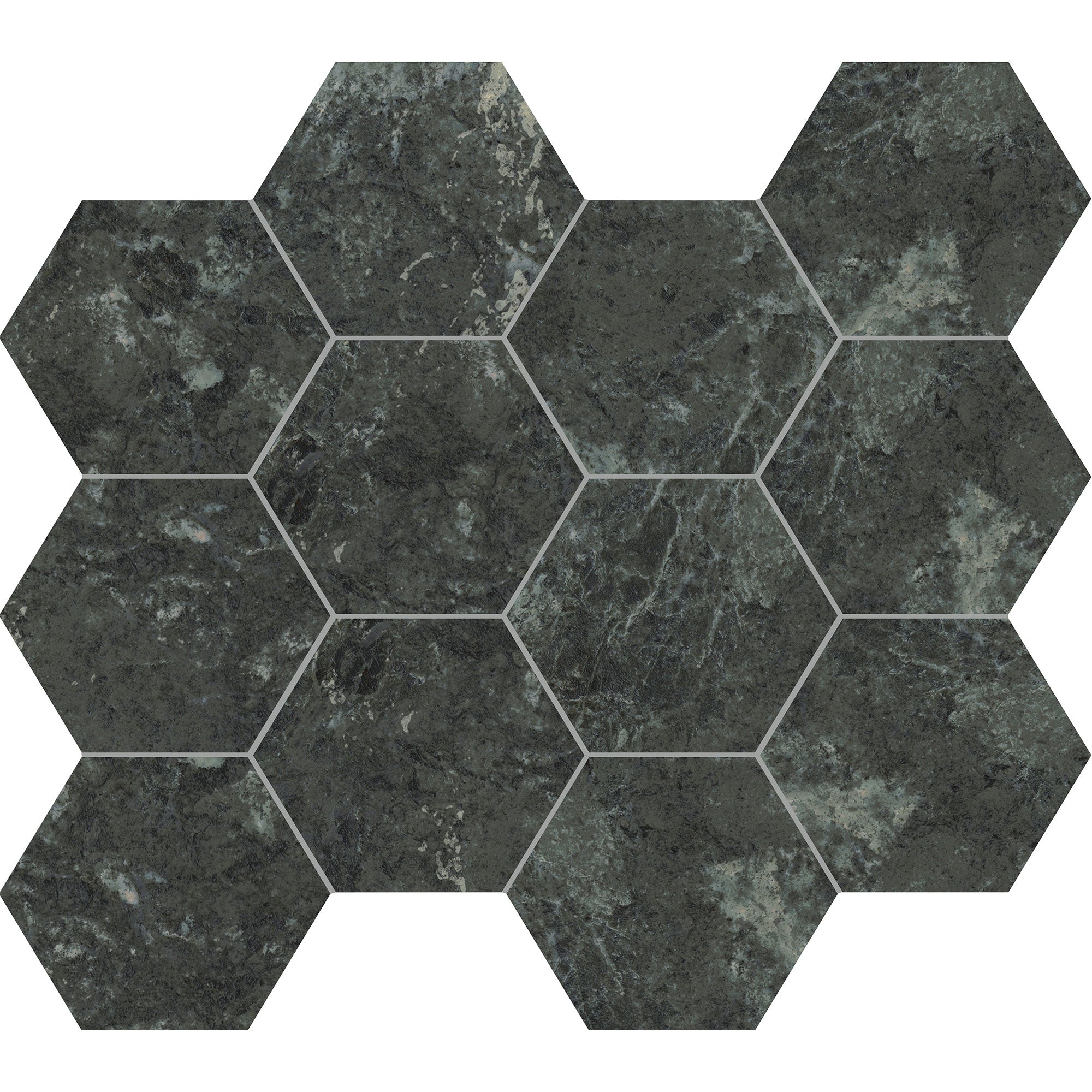 Unicom Starker Marmorea Verde Alpi Hexagon Mosaic 30 x 34cm