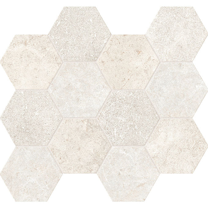 Unicom Starker Pierre Neuve Blanc Hexagon Mosaic 30 x 34cm
