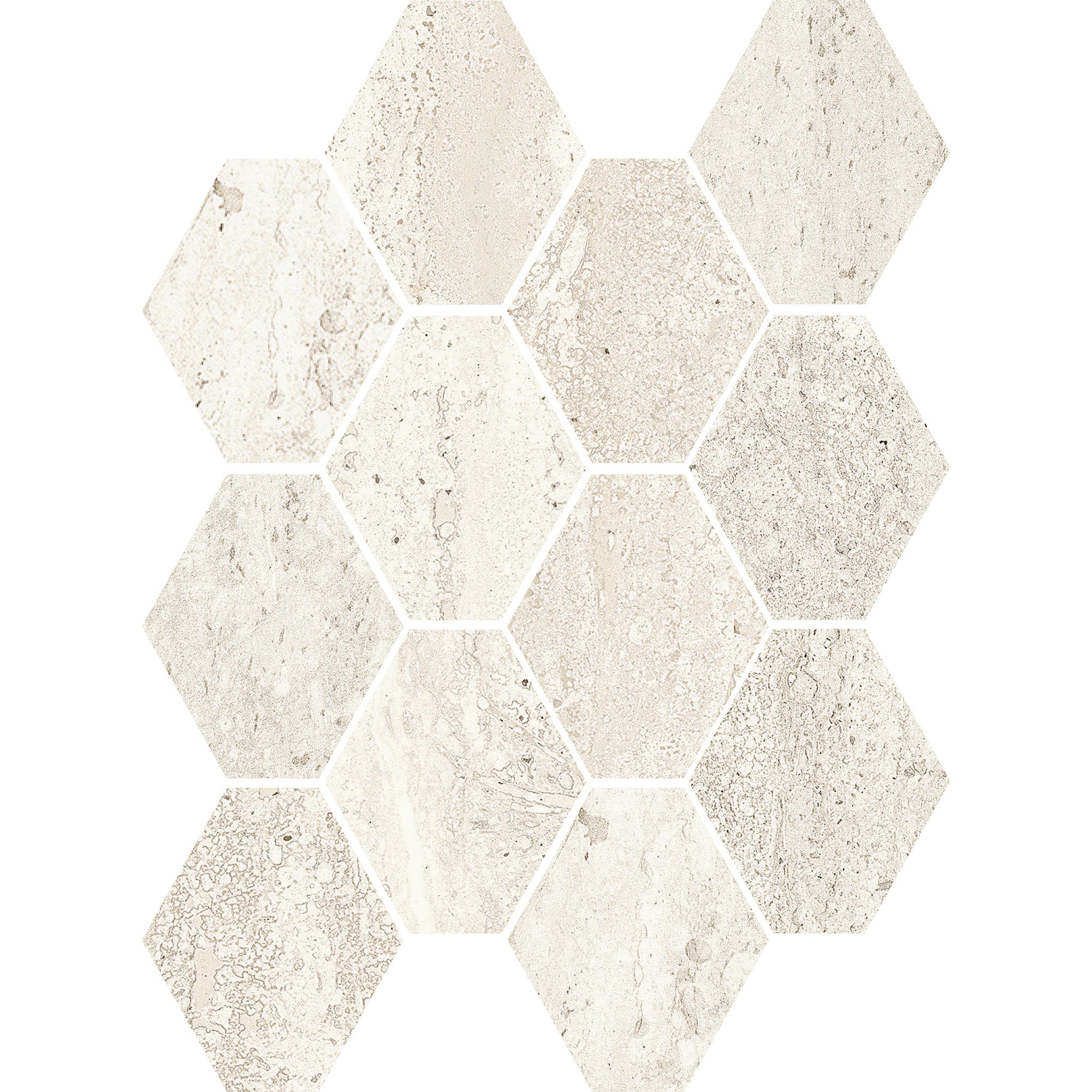 Unicom Starker Tibur Stone Opale Hexagon Mosaic 25 x 34cm