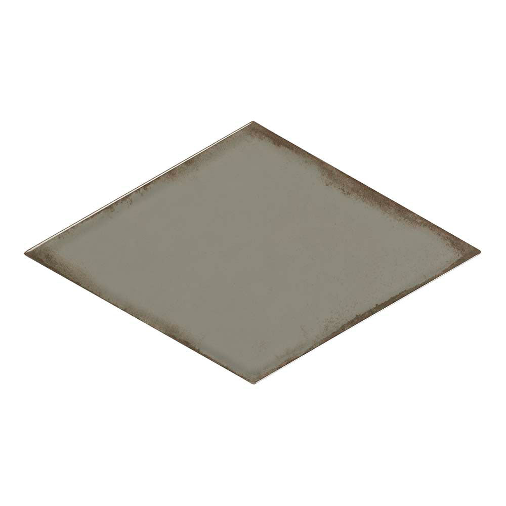Vertex Vintage Light Grey Rhomboid Gloss Ceramic Wall Tile 152 x 263mm