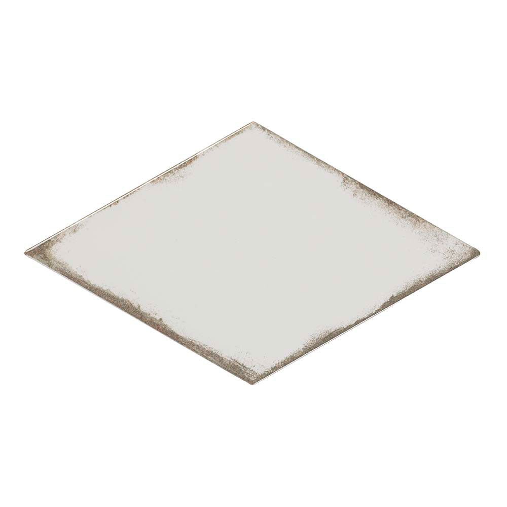 Vertex Vintage White Rhomboid Gloss Ceramic Wall Tile 152 x 263mm
