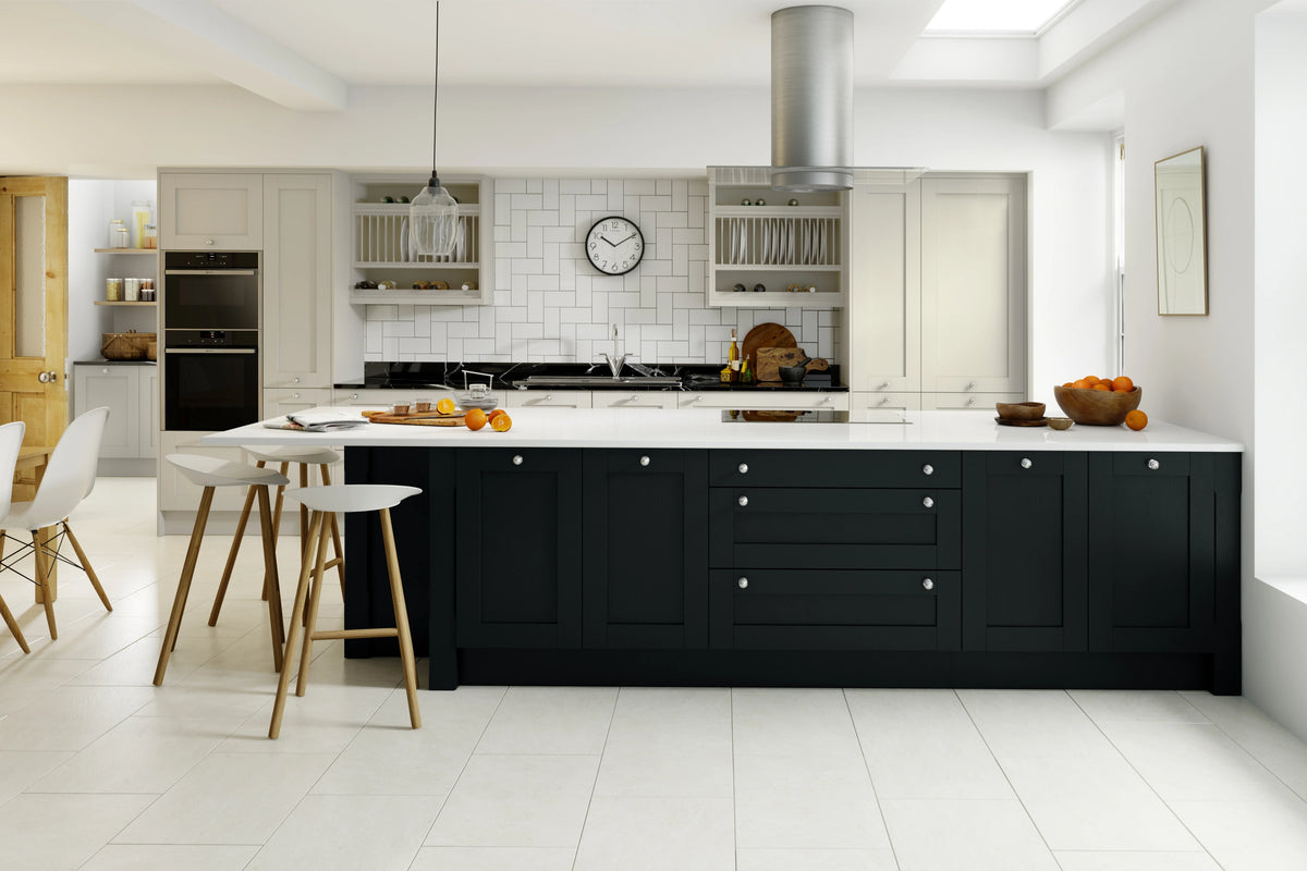Omega Sheraton Wood Shaker Painted Limestone & Anthracite