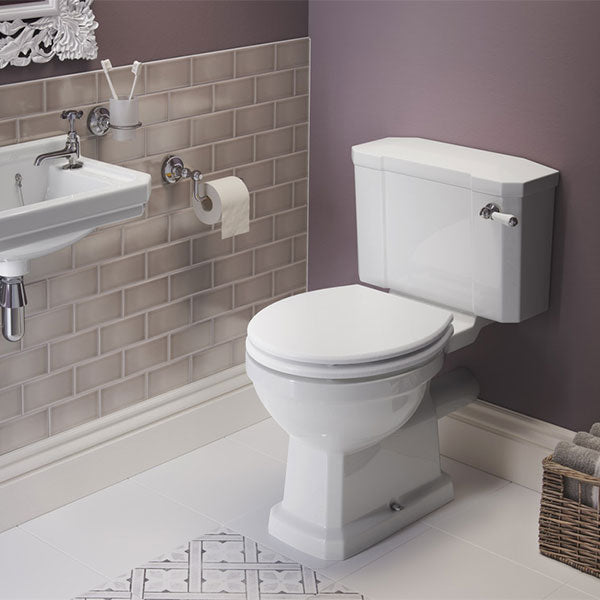 Tabo Primrose C/C WC & Satin White Wood Effect Soft Close Seat