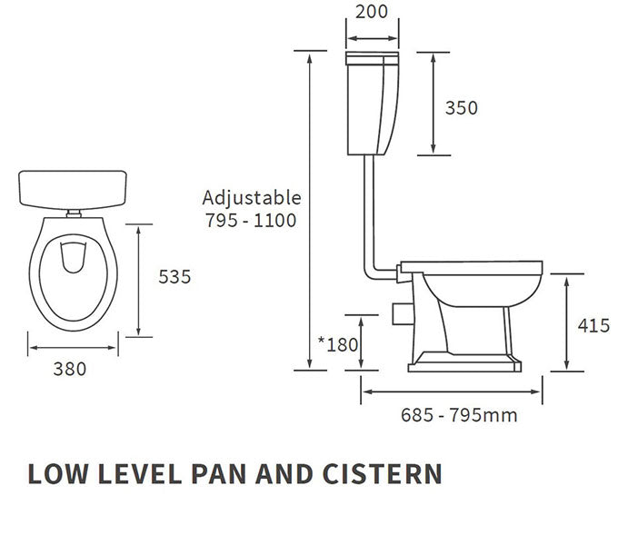 Tabo Primrose Brushed Brass Low Level WC & Standard Soft Close Seat