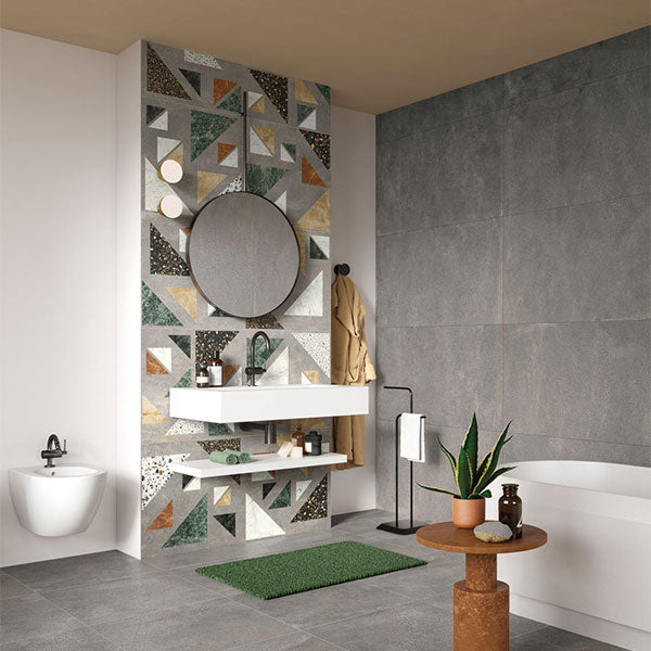 ABK Blend Concrete Grey Combo Rett Tiles