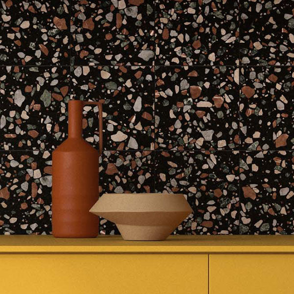 ABK Play Drops MultiBlack tiles