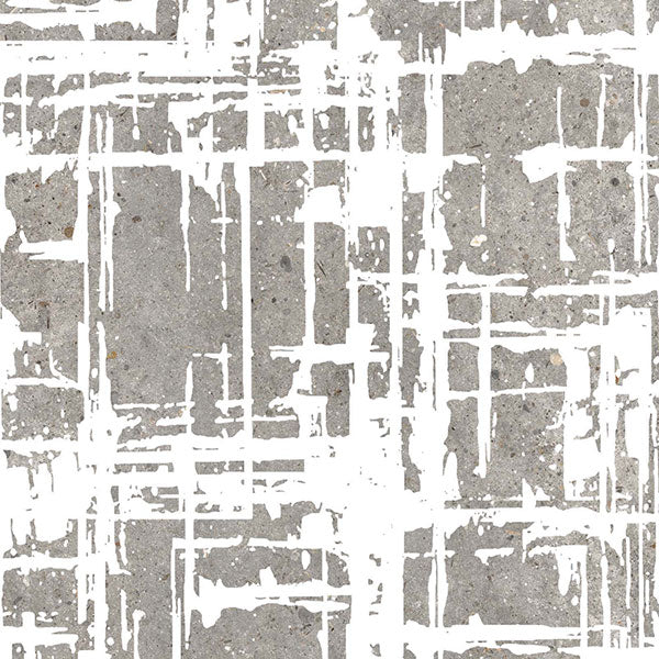 ABK Poetry Stone Lines Grey Rett Tile (detail)