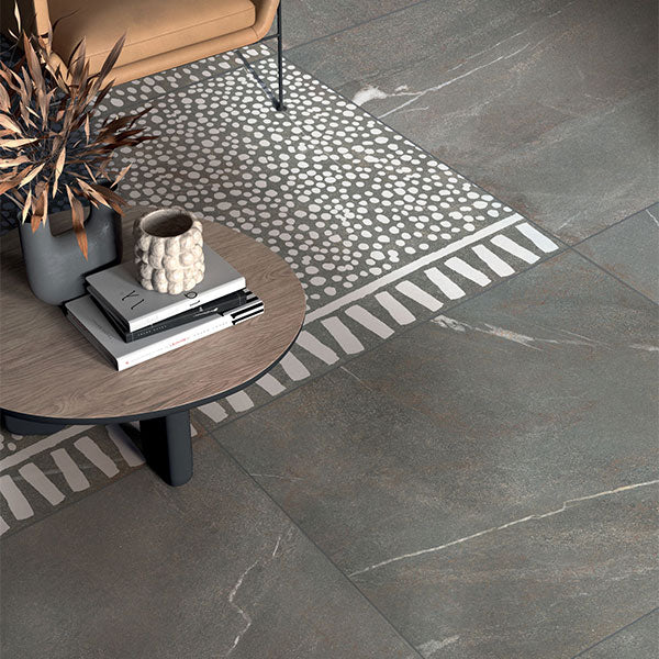 ABK Poetry Stone Piase Mud Rett Tiles 120 x 120cm