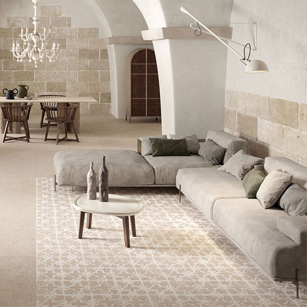 ABK Poetry Stone Stamp Beige Rett Tiles 60 x 120cm