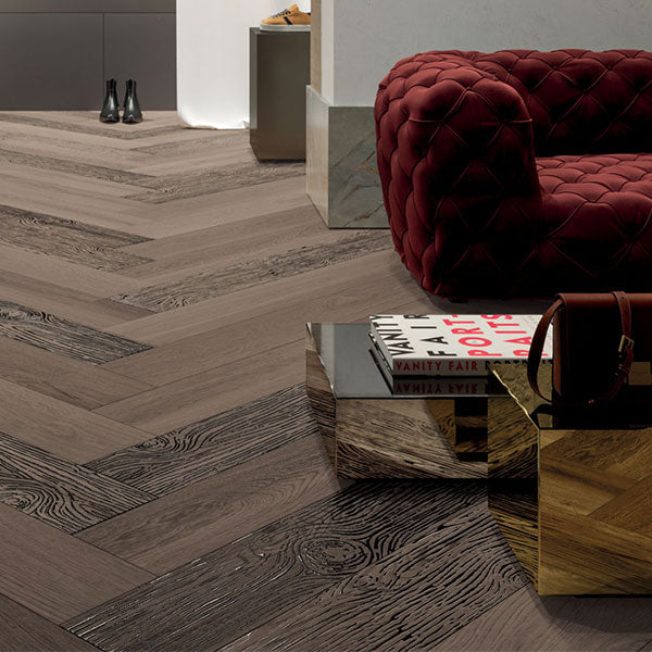 ABK Poetry Wood Dec Metal Oak Mix Rett Tiles 20 x 120cm