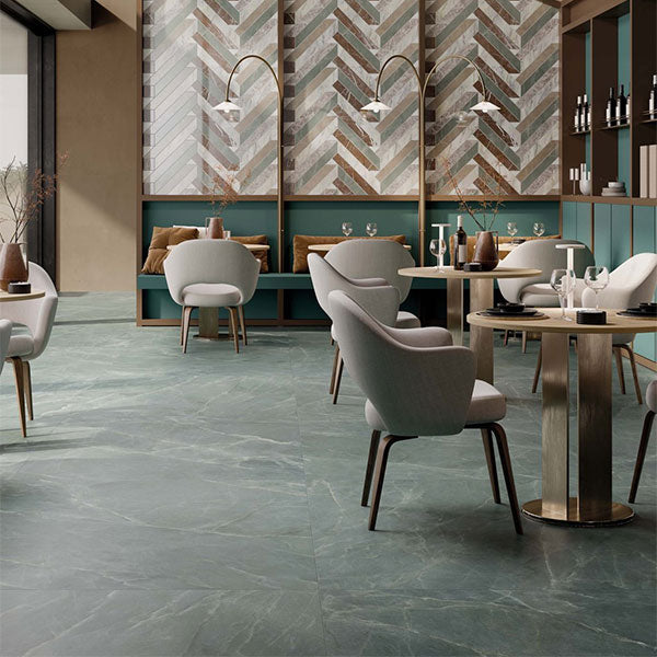 ABK Sensi Nuance Sea Green Rett Tiles 120 x 120cm