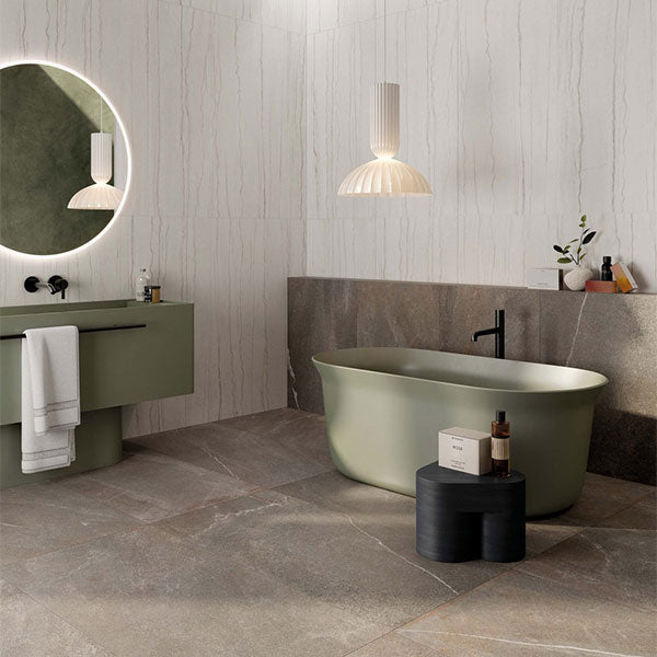 ABK Sensi Nuance White Macaubas Rett Tiles 60 x 120cm