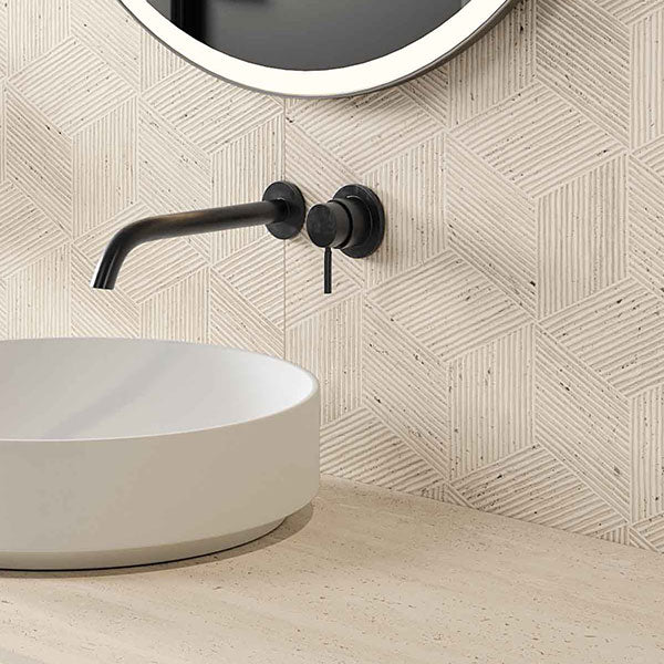 ABK Sensi Roma Cube Ivory Rett Tiles 60 x 120cm