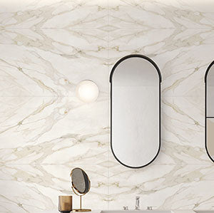 ABK Sensi Signoria Calacatta Michelangelo Rett Bookmatch tile set