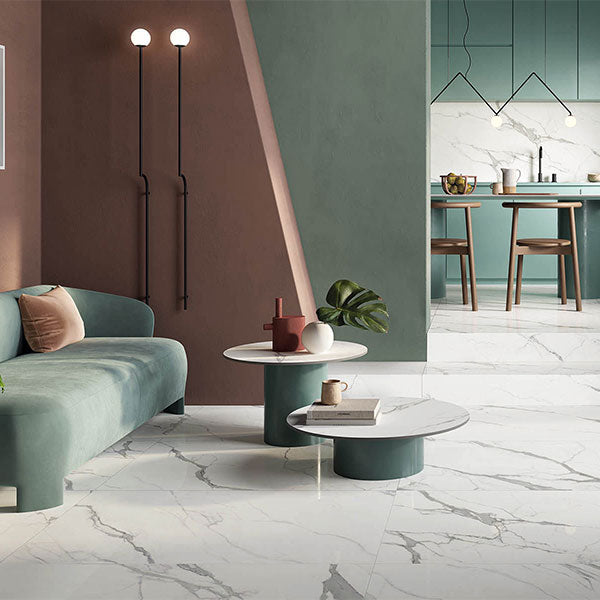 ABK Sensi Signoria Statuario Light Rett Tiles 60 x 120cm