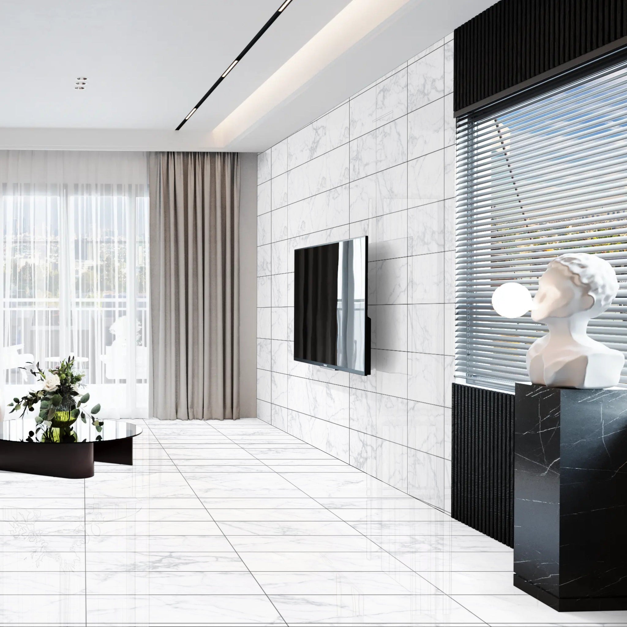 Stanza White Rectified Tiles