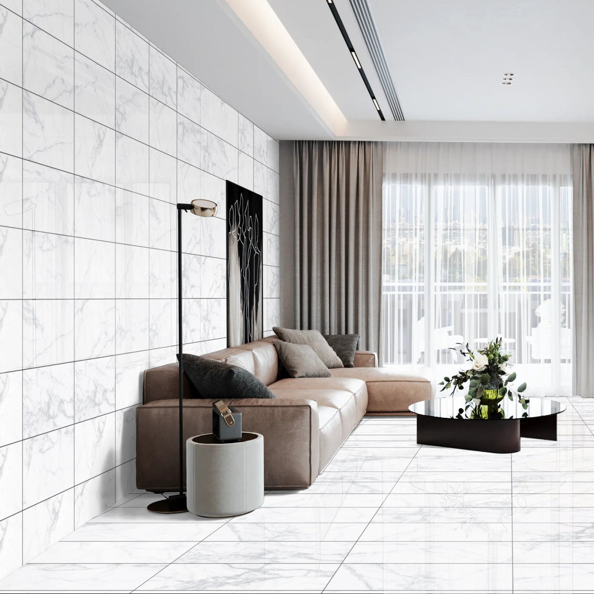 Stanza White Rectified Tiles