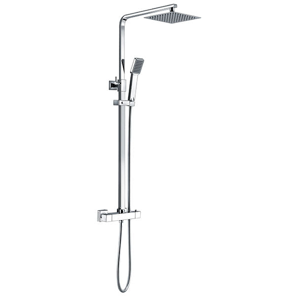 Sorrento Thermostatic Bar Mixer Shower with Riser & Overhead Kit
