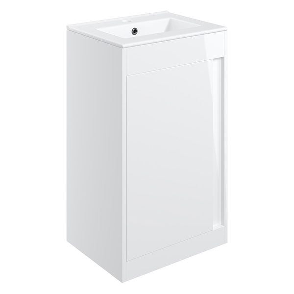 Tabo Elisa White Gloss Floor Standing 1 Door Basin Unit 510mm