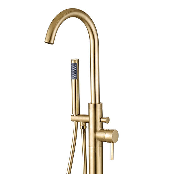 Tabo Hero Brushed Brass Floor Standing Bath Shower Mixer Tap