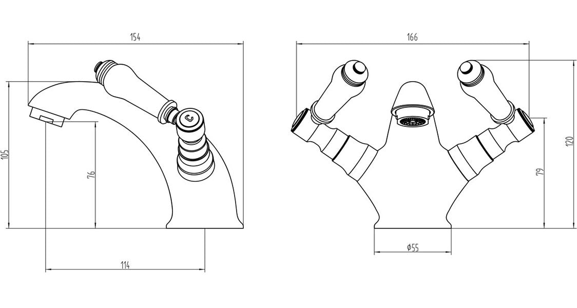 Tabo Lawrence Basin Mixer Tap & Waste