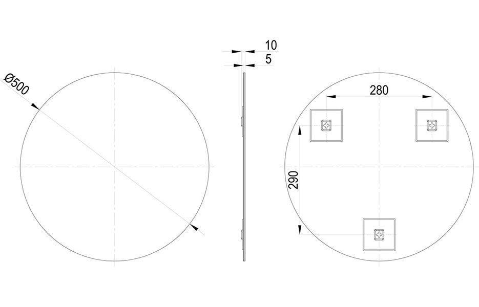 Tabo April Round Mirror 500 x 500mm