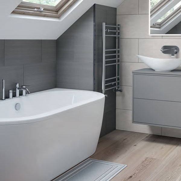 Tabo Forma Straight Ladder - Chrome