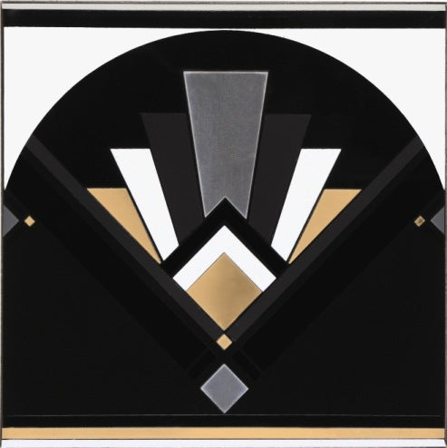 Original Style Black Fan Decor Tile