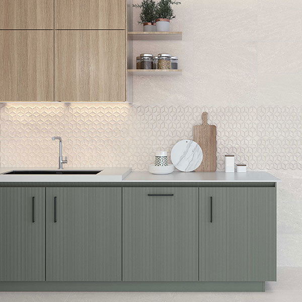 Azulev Slate Stone White Tiles