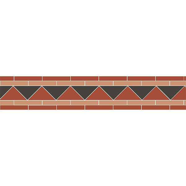 Original Style Byron Border in Red, Black and Old London