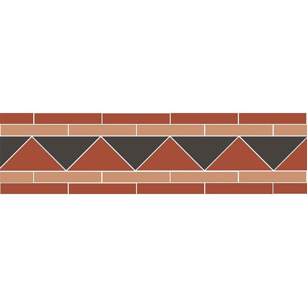 Original Style Byron Border in Red, Black and Old London