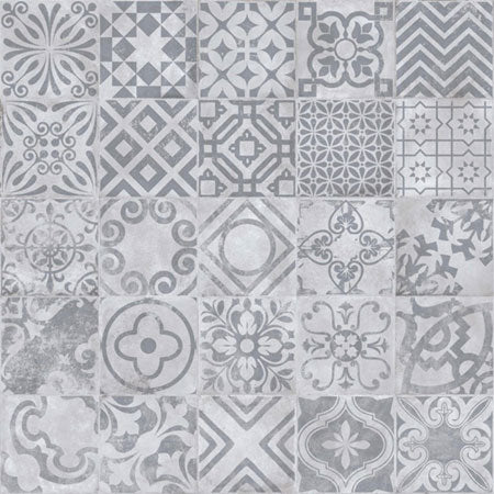 Casalgrande Cementina Grigio Mix Tiles (mixed designs in box)