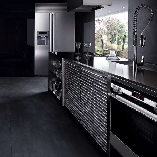 Casalgrande Steeltech Antracite setting