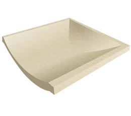 set Woolliscroft Channel Stop End Quartz Tile 148 x 148mm