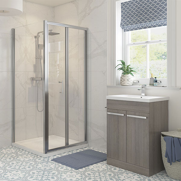 Splash Modo Bifold Door (shown with a side panel)