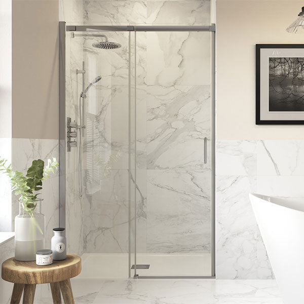 Splash Fresco Semi-Framed Sliding Door (shown in recess)