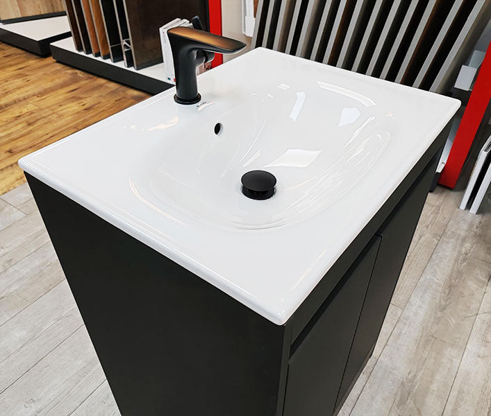 Deuco Floor Standing 2 Door Vanity Basin Unit 600mm with Basin Mixer