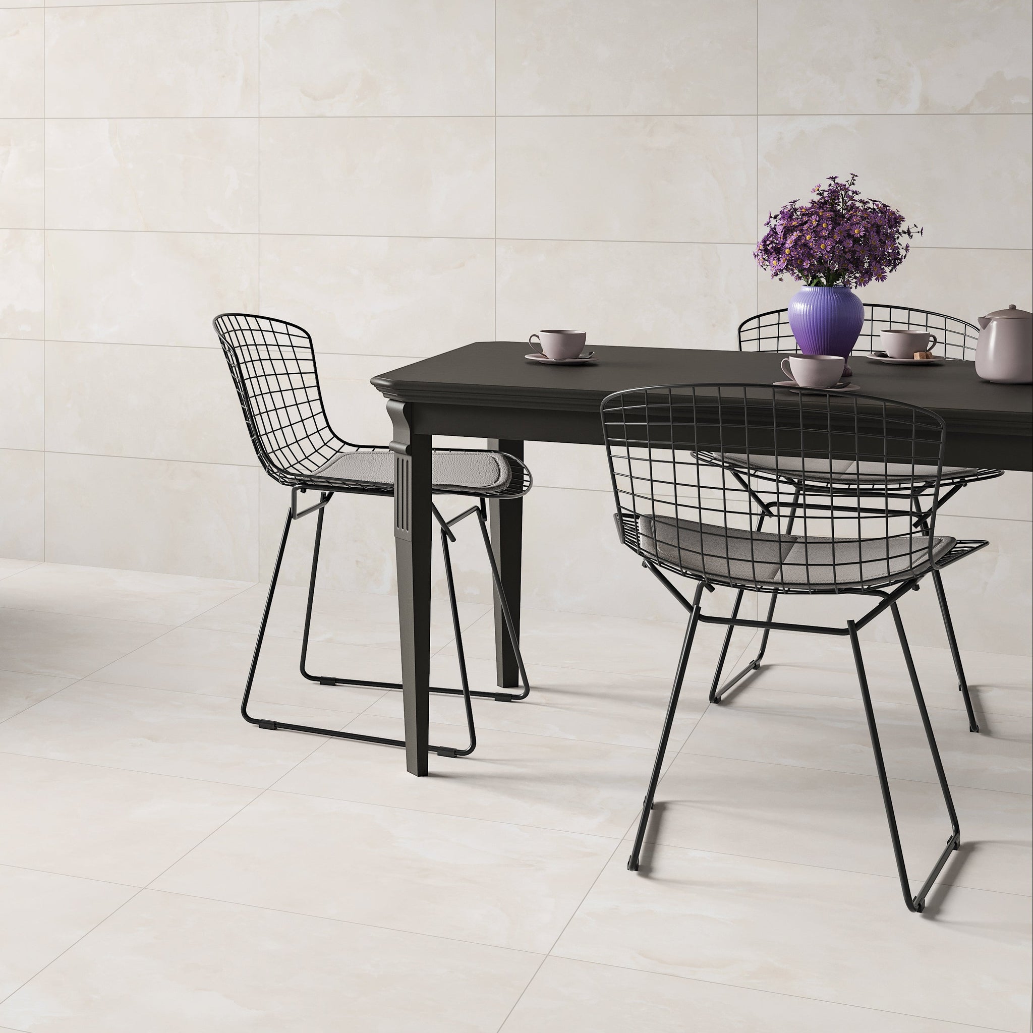 Element Beige Rectified Polished Tiles