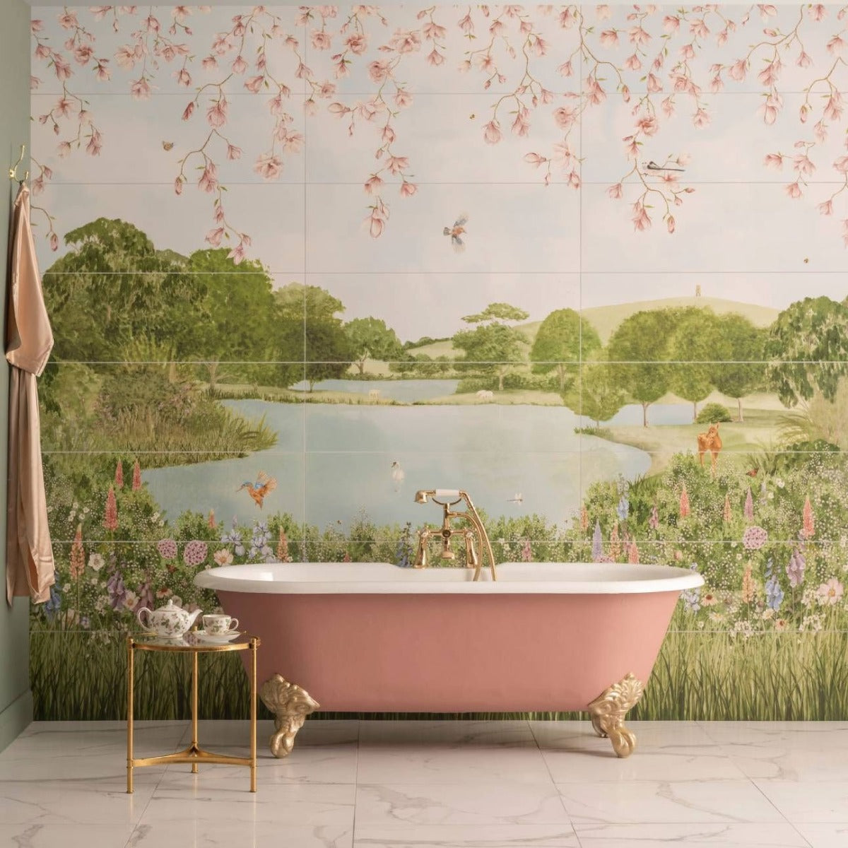 Original Style English Garden Mural (all panels)