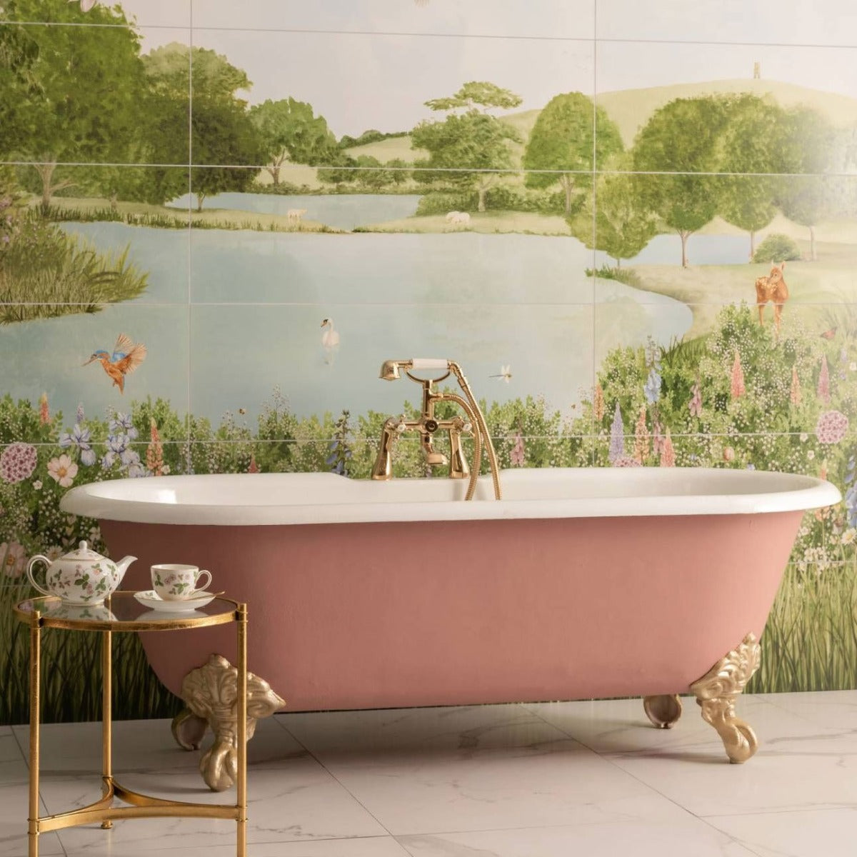 Original Style English Garden Mural (all panels)