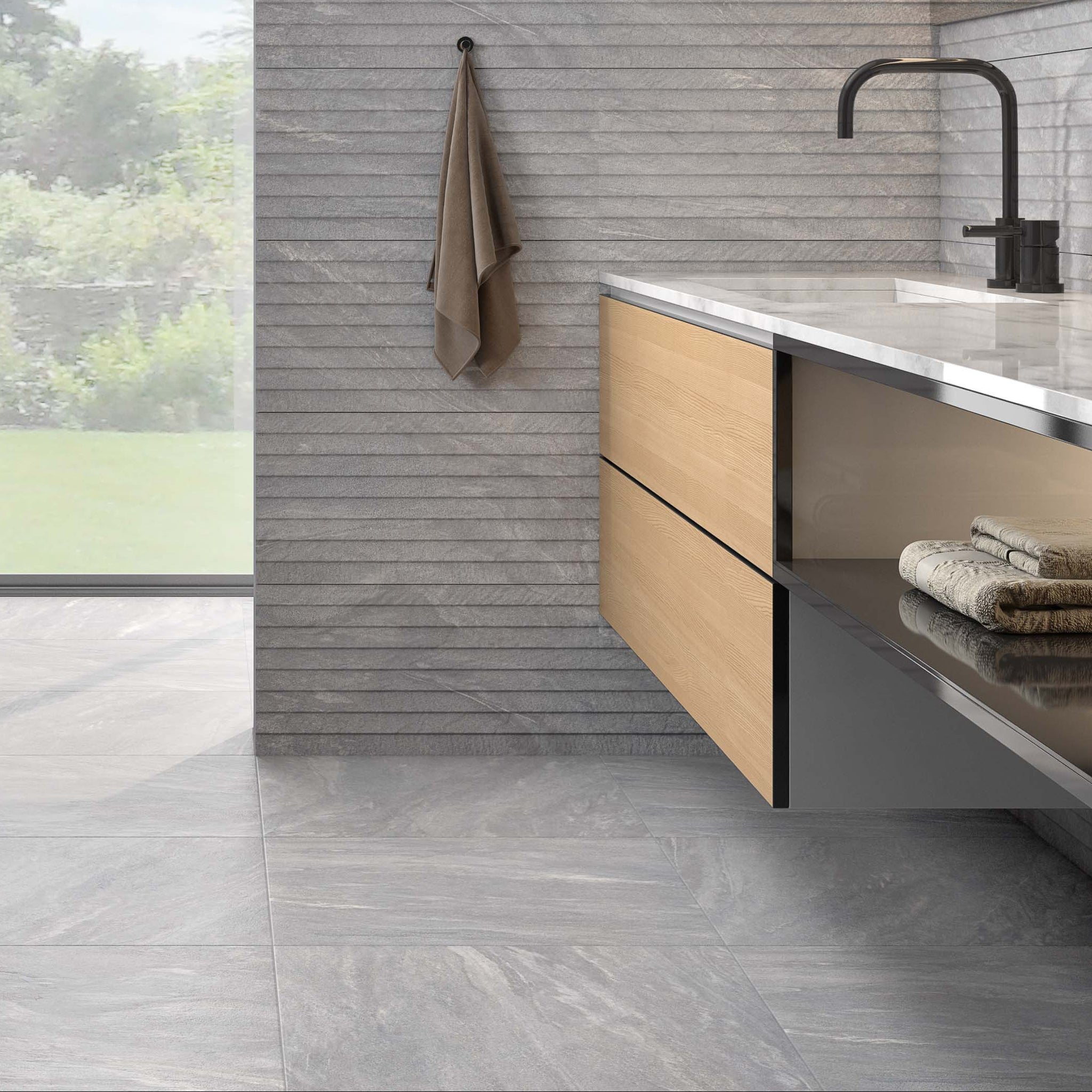 Slate Silver Matt Tiles