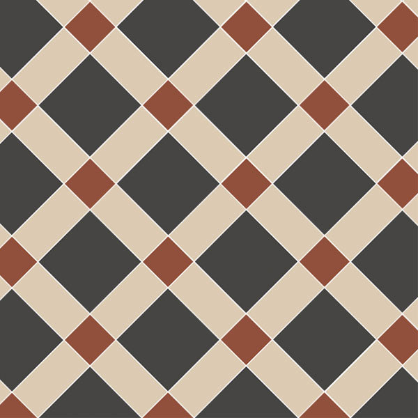 Falkirk pattern in Black, Red and White