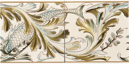 Original Style Fish Frieze Border 2-tile Set