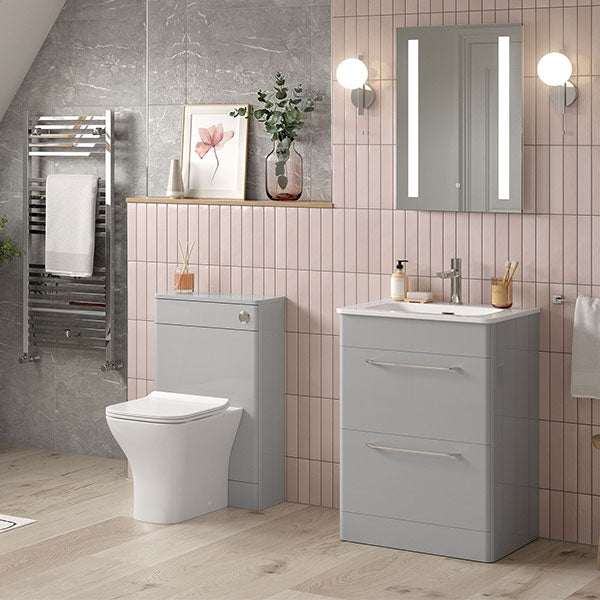 Tabo Florence Grey Gloss Floor Standing WC Unit 506mm