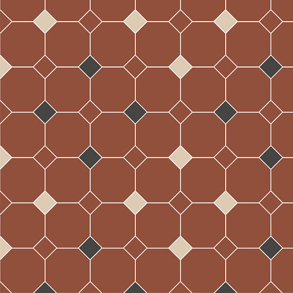 Harrogate pattern in Red Buff and Black