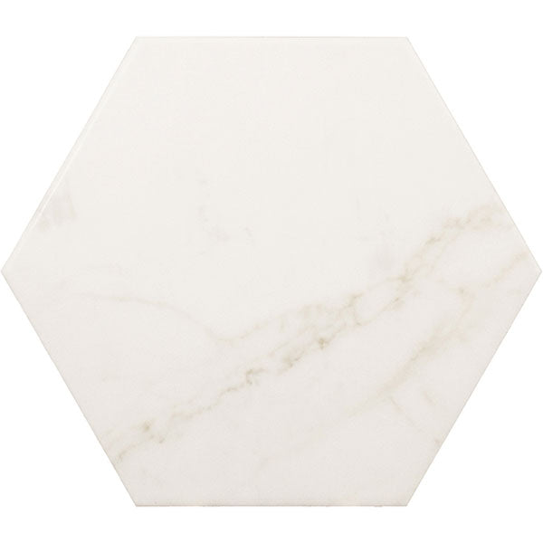 Carrara Hexagon Tile 17.5 x 20cm