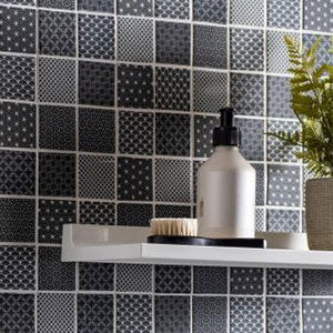 Kinetic Black Glass Mosaics