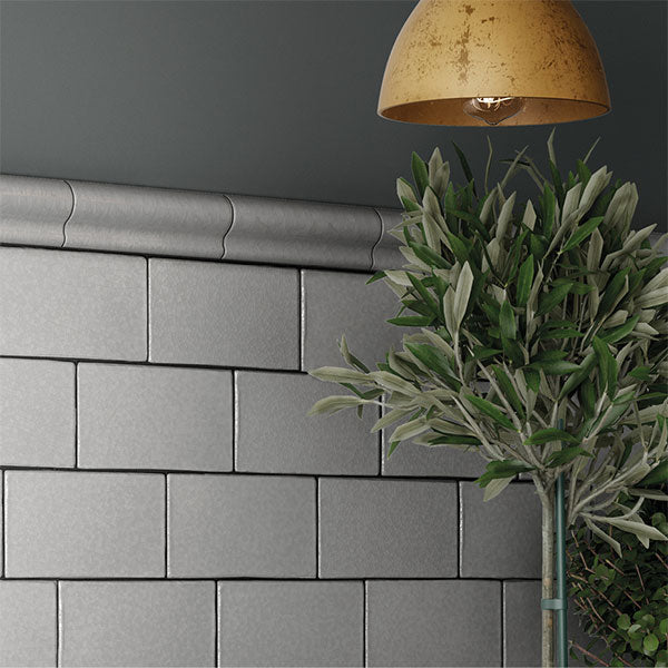 Masia Gris Claro Tiles (7.5 x 15cm, crackle finish)